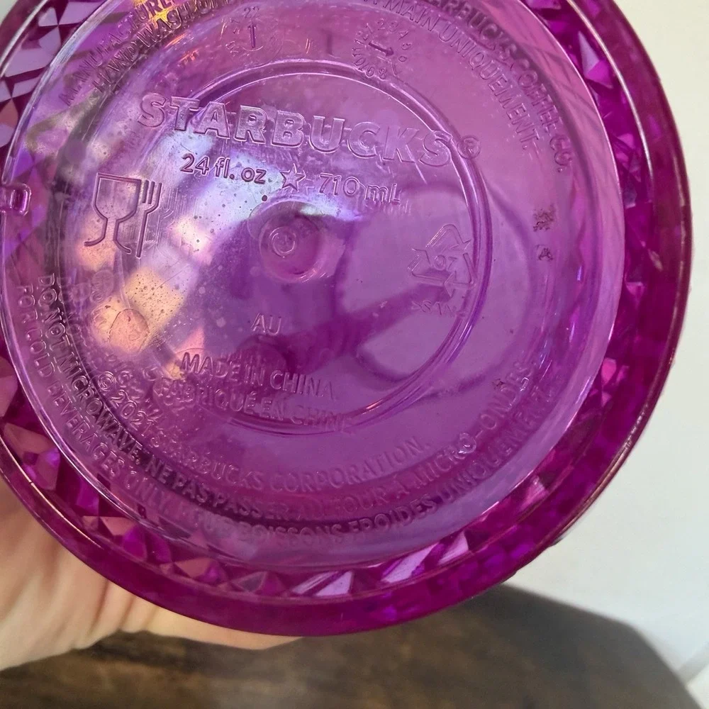 2023 Starbucks Jeweled Taffy Iridescent Pink Purple Tumbler 24oz Venti Cup‎